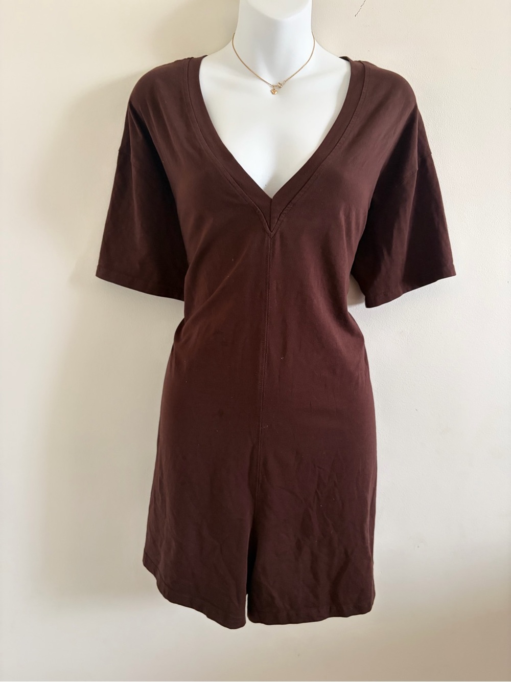 Cotton Chocolate brown summer romper